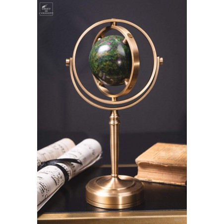 Ruby-zoizite on spinning stand