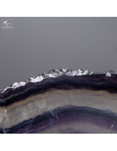 Rainbow fluorite on black base 2
