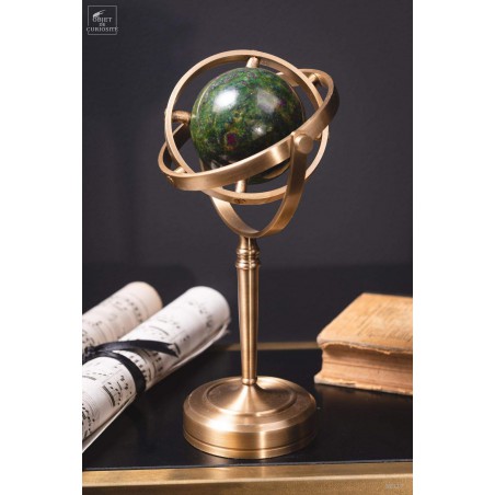 Ruby-zoizite on spinning stand