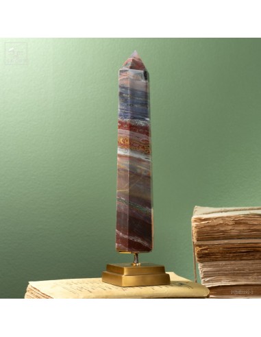 Polychrom jasper prism from Madagascar