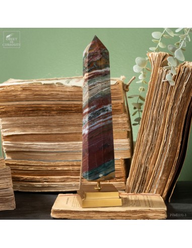 Polychrom jasper prism from Madagascar