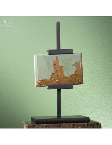 Paesina from Firenze on black easel