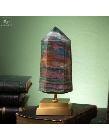 Polychrom jasper prism from Madagascar