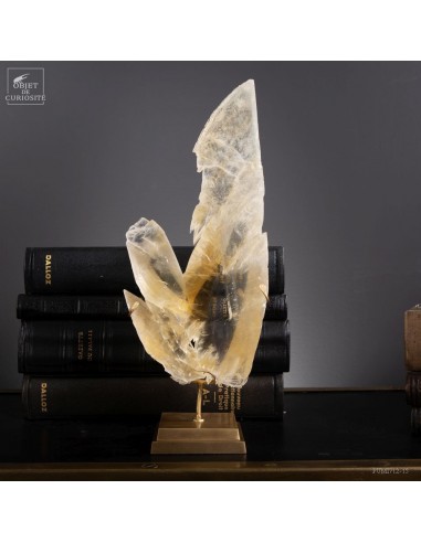 Gypsum from Caresse, on brass base...