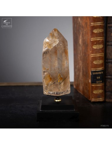 Crystal Point with Tourmaline-...