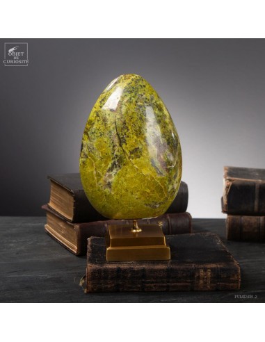 Madagascar green opal on brass