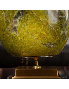 Madagascar green opal on brass 2