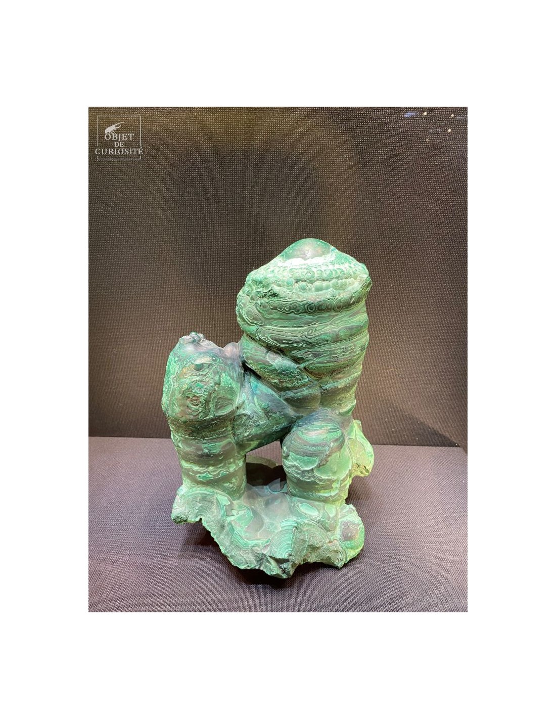 Slice of malachite in brass... Slice of malachite in brass...