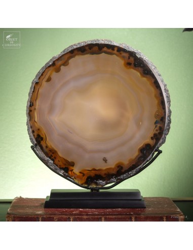 Tranche d'agatedorée.(Brésil) sur...