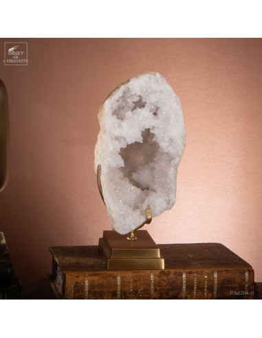 Open rock crystal geode from Morocco
