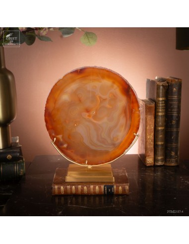 Tranche d'agate de 860g (Brésil)