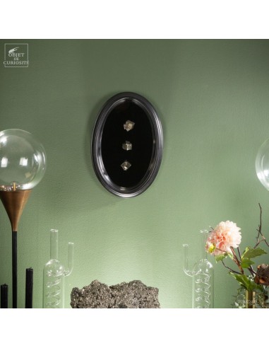 Tableau de 3 Pyrites cubiques...
