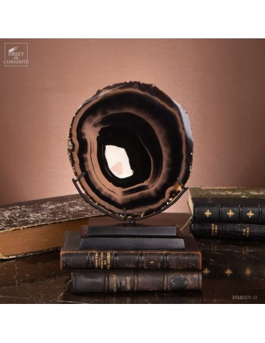Agate en tranche (Brésil) base noire