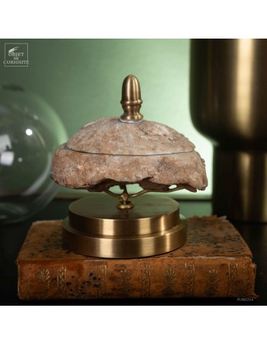 Geode of agate from Mexico on brass base