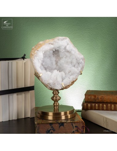 Open rock crystal geode from Morocco