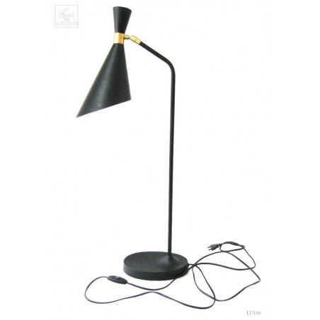 Lampe de bureau 50's (noir et or).