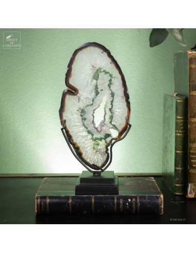 Agate en tranche (Brésil)- base noire