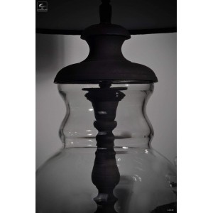 lampe de table pied en verre ABJ noir 2