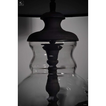 lampe de table pied en verre ABJ noir