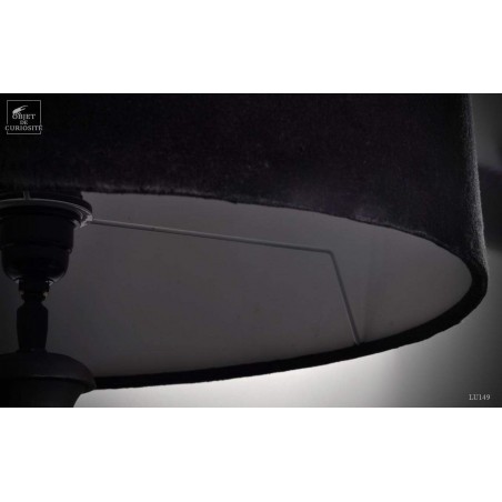 lampe de table pied en verre ABJ noir