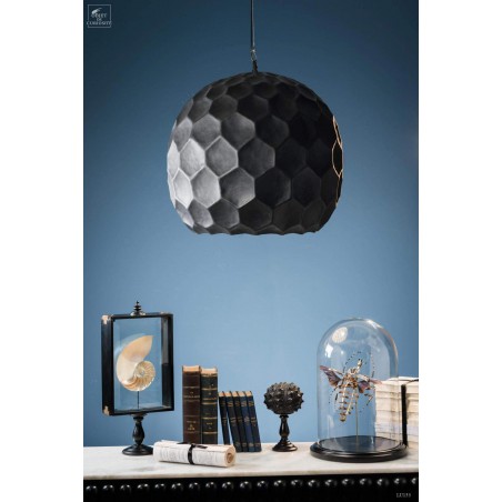 Lustre Ananas noir - intérieur or