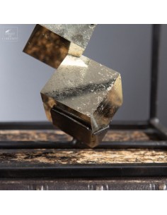 Natural 3 cubic pyrite in a... 2