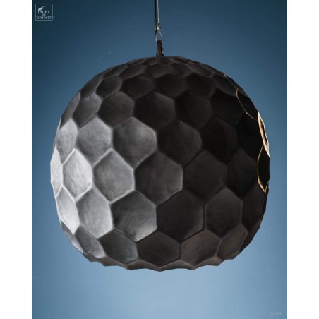 Lustre Ananas noir - intérieur or