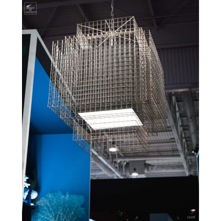 Lustre filaire cubique ABJ interieur