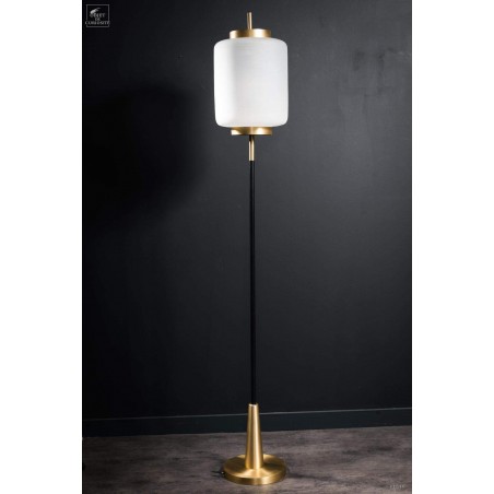 Floor lamp with frozen glass