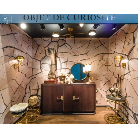 Low ceiling two arms brass chandelier