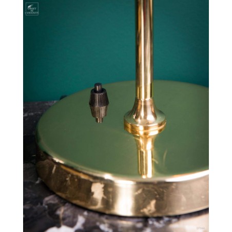 Brass and black 50's table lamp.