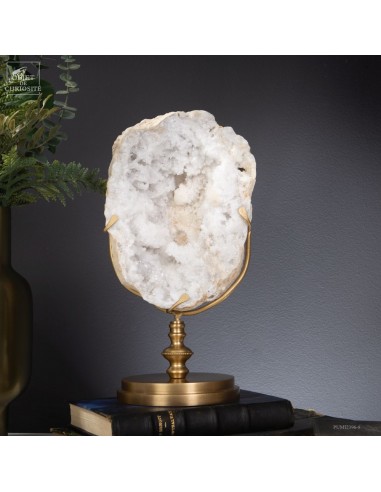 Open rock crystal geode from Morocco