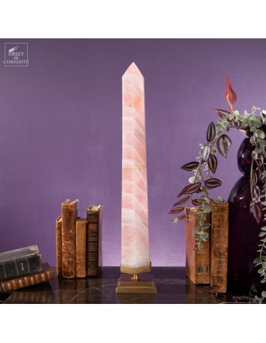 Prisme de quartz rose poli 3.3kg sur...