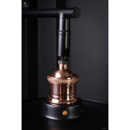 Black and copper desk lamp