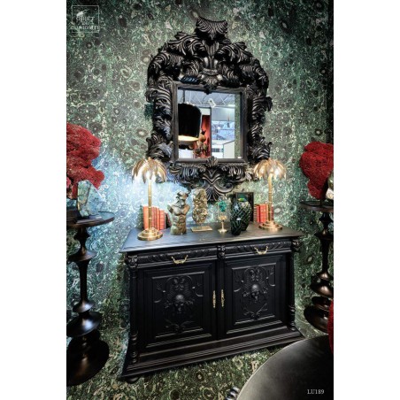 Lampe palmier en laiton