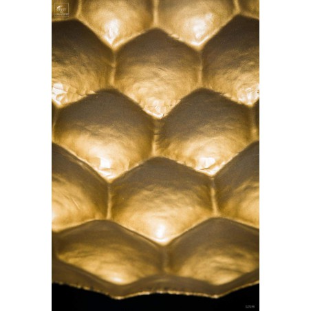 Lustre Ananas noir - intérieur or