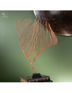 Lyre gorgonian on black stand