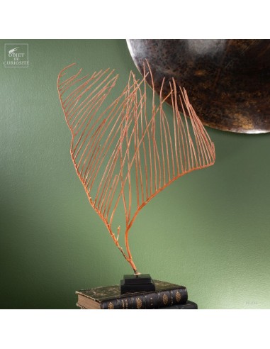 gorgone LYRE orange sur base noire