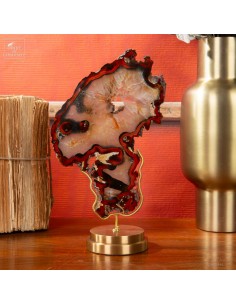 Gold natural agate slice