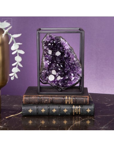 Amethyst from Uruguay in a cage
