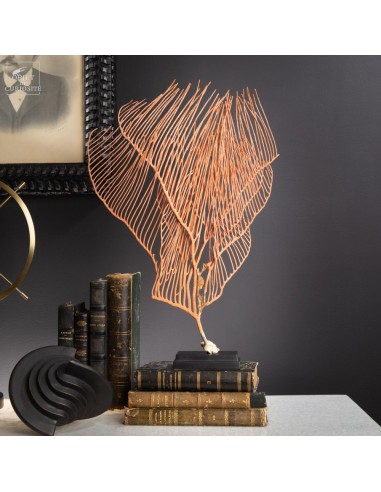 gorgone LYRE orange sur base noire