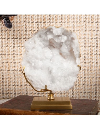 Open rock crystal geode from Morocco