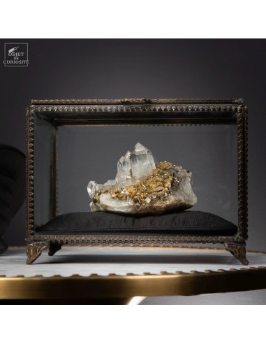 Quartz Cluster with Pyrite and...