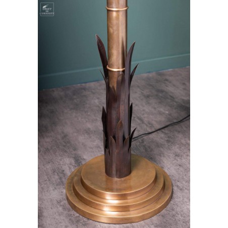 Lampadaire palmier en laiton