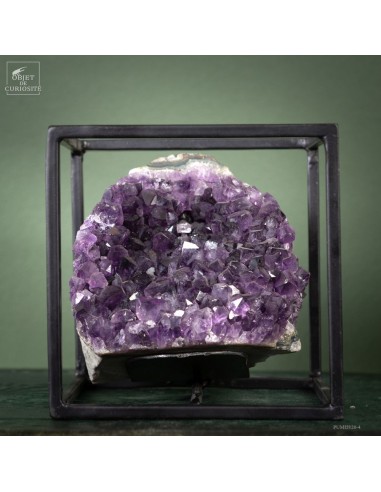 Amethyst from Uruguay framed in a cage