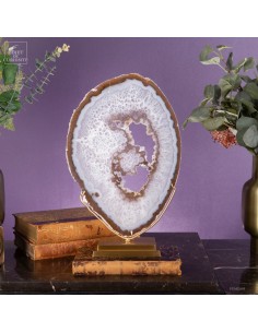 Agate slice with crystal...