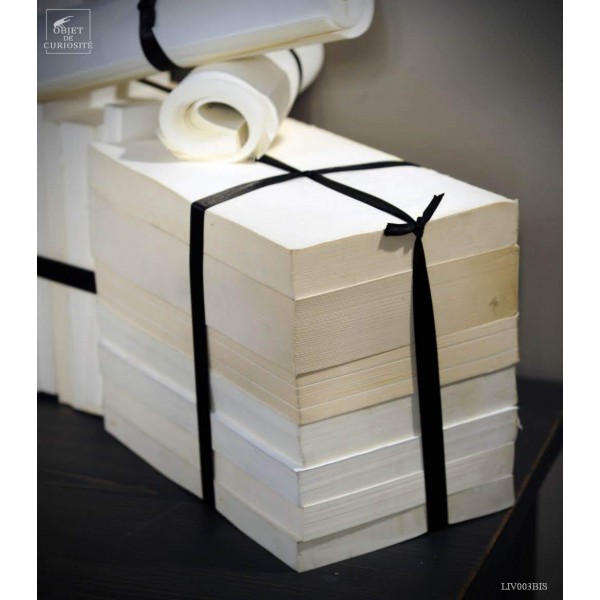 1meter of decorative french white books