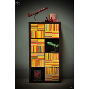 Livres de poche tranches colorées 1 mètre 2