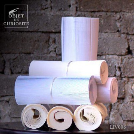 Livres BLANCS en rouleau:  lôts de 25 rouleaux