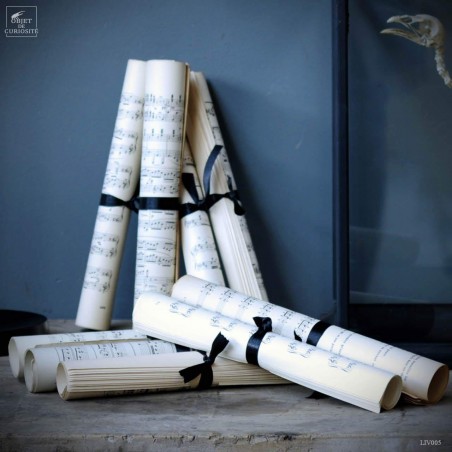 Livres-partitions en rouleau:  lot de 25 rouleaux avec RUBAN NOIR